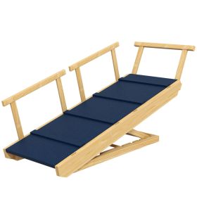 Dog Ramp, Adjustable Height Pet Steps, Foldable Dog Stairs with Non-slip Mat for Small to Large Dogs